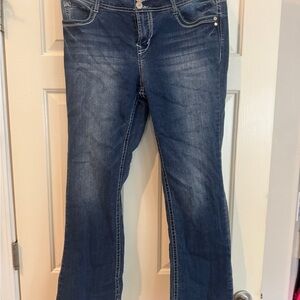 Wallflower Blue Flare Wide Leg Jeans